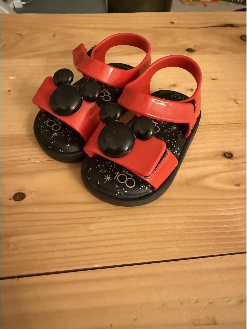 Mini Melissa x Disney 100 Jump sandals featuring iconic Mickey Mouse